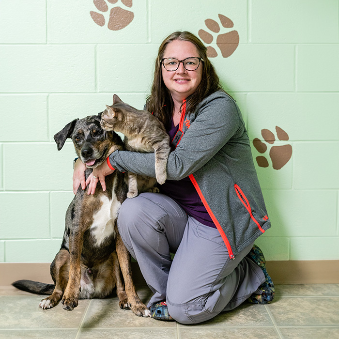 Carla with Chance and Bubba